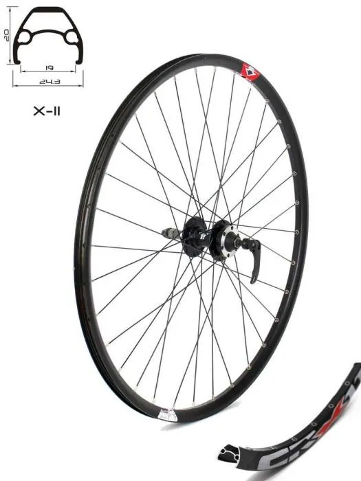 Cumpără online Roata spate CROSSER X11 32H 27.5” FILET, QR – frana disc (6 suruburi) cu butuc JOYTECH D242