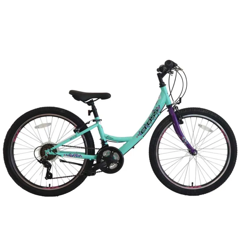 Livrare gratuită Bicicleta copii MTB CROSS ALISSA 24 – albastru | 8-10 ANI