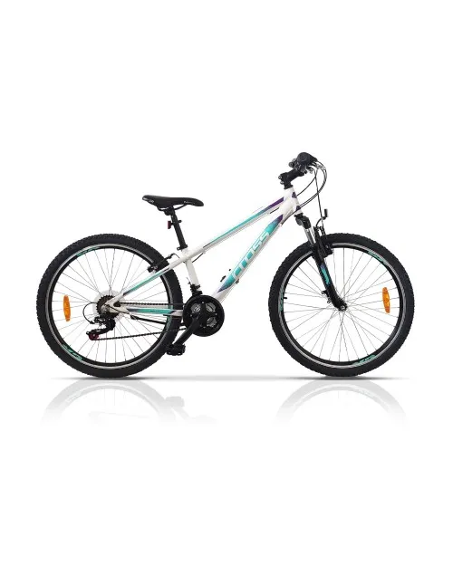BICICLETA COPII MTB CROSS DAISY 26 – ALB | 10-13 ANI Reducere extra