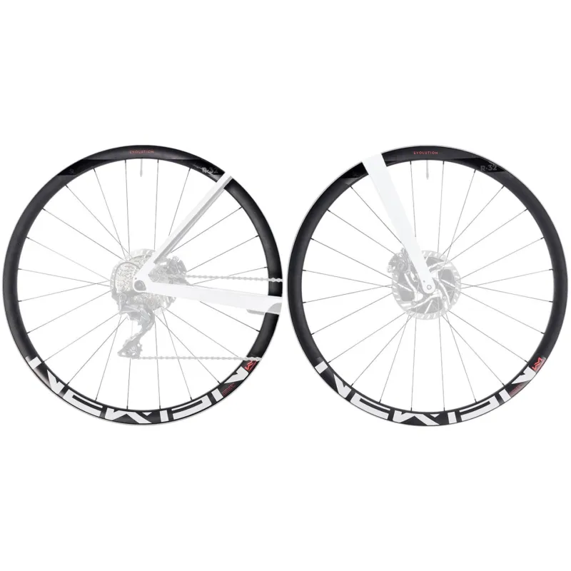 SET ROTI NEWMEN EVOLUTION SL R.32 DISC CL AX 12X100MM/12X142MM NEGRU-ALB-ROSU Livrare rapidă