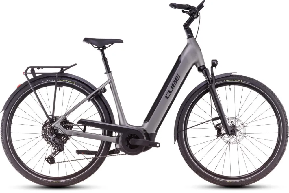 BICICLETA ELECTRICA CUBE SUPREME HYBRID SLX 625 EASY ENTRY GREY LUNAR 2025 Ieftin