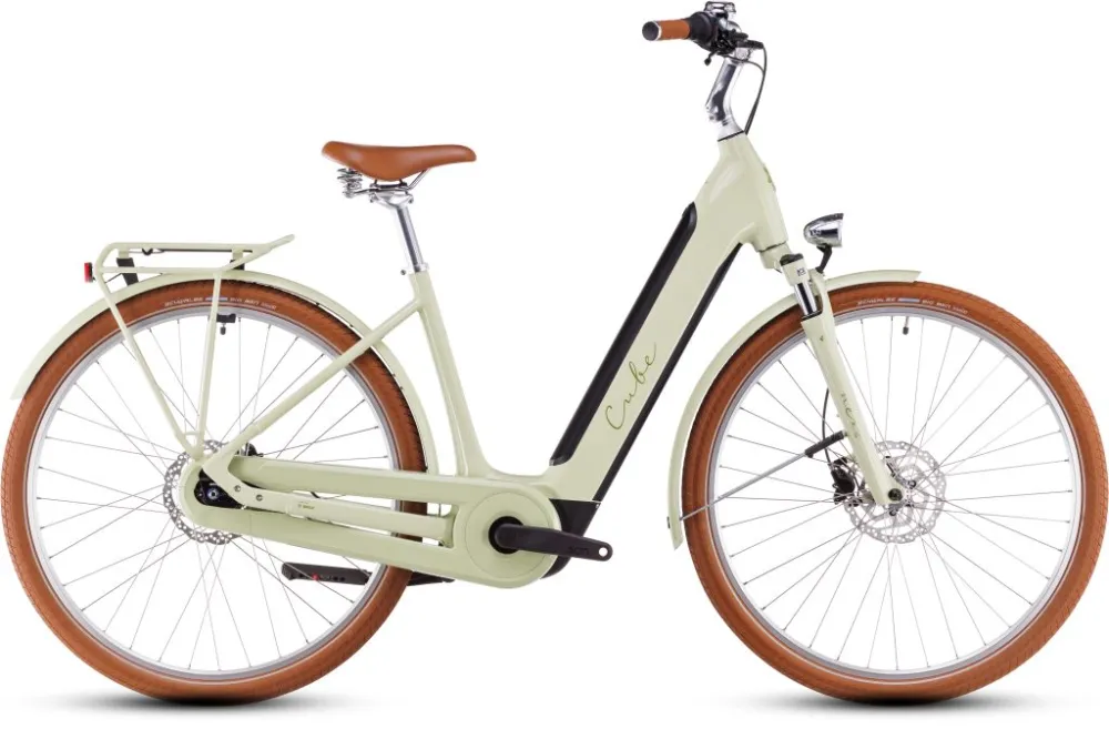 BICICLETA ELECTRICA CUBE ELLA HYBRID 500 EASY ENTRY MATCHAGREEN GREEN 2025 Reducere specială