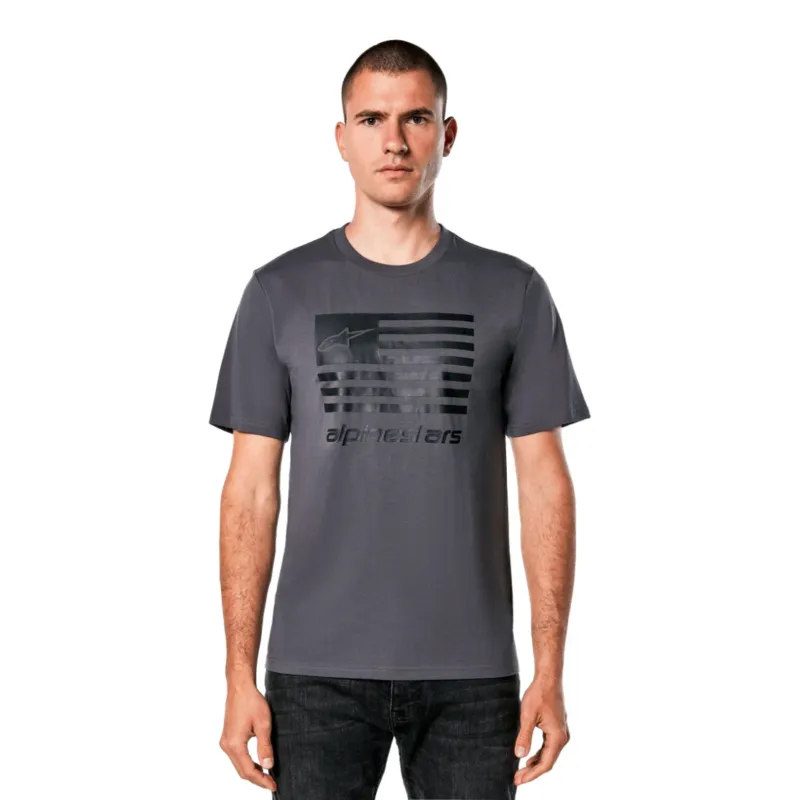 Calitate înaltă Tricou Alpinestars Flag CSF Tee Charcoal/Black M