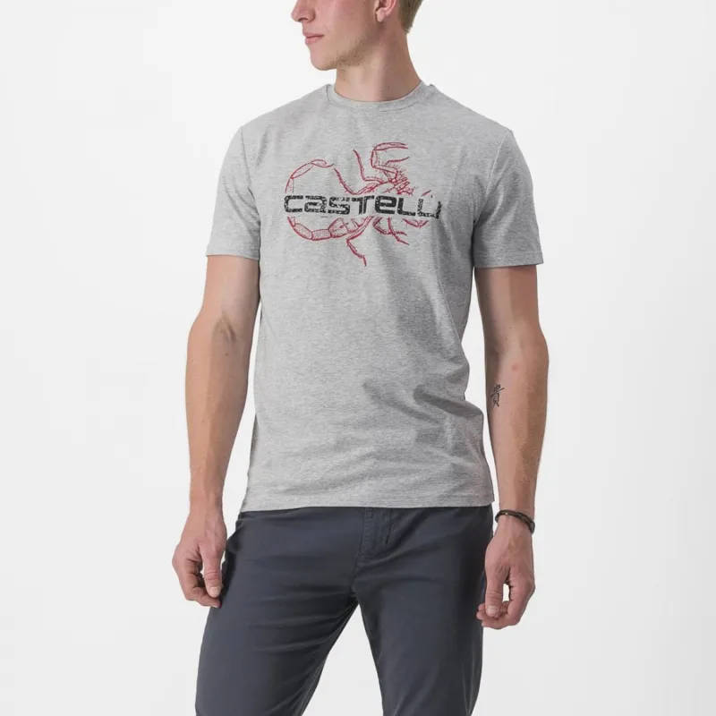 Tricou casual Castelli Finale Tee, Gri, XL Preț promoțional
