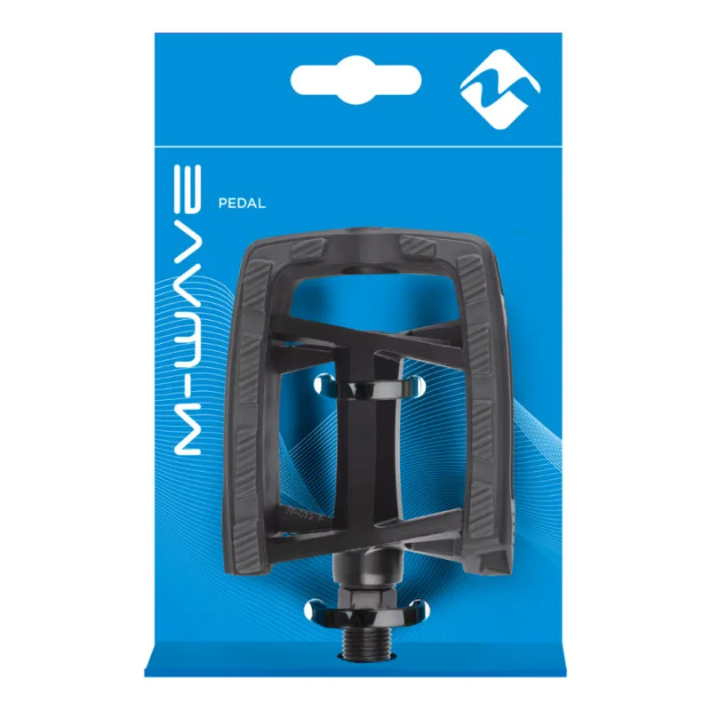 Pedale Aluminiu M-WAVE STEADY FLAT 2 AL EPB Negru Plată sigură