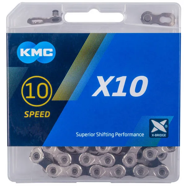 Lant KMC X10 Silver/Negru- 114 Z Popular