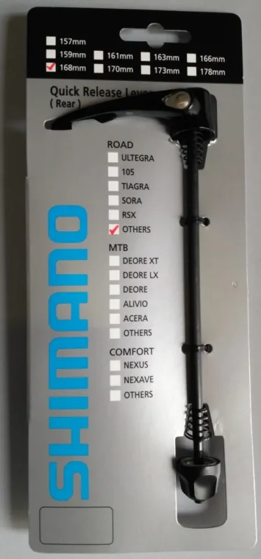 QUICK RELEASE SHIMANO WH-RS20-A-R COMPLET 168MM 6-5/8" Livrare rapidă
