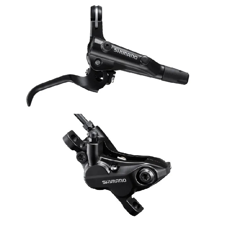 Ultima șansă FRANA PE DISC SET ASAMBLAT SHIMANO BL-MT501(R) BR-MT520(R) J-KIT FARA ADAPTOR PLACUTE METAL (FARA ARIPIOARE) INCL. OLIVA SI INSERTIE CONECTARE FURTUN SM-BH90-SS 1700MM NEGRU AMBALAT IND.