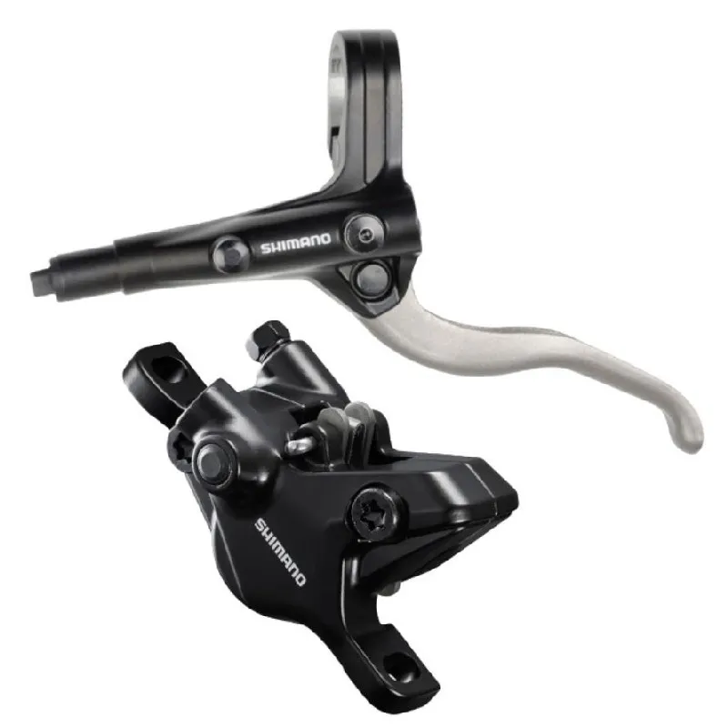 Super ofertă FRANA PE DISC SET ASAMBLAT SHIMANO J-KIT BL-MT401(L) BR-MT410(F) LEVIER ARGINTIU FARA ADAPTOR PLACUTE RESIN FURTUN SM-BH59-SS 1000MM NEGRU INCL. OLIVA & INSERTIE CONECTARE NEGRU AMBALAT IND.