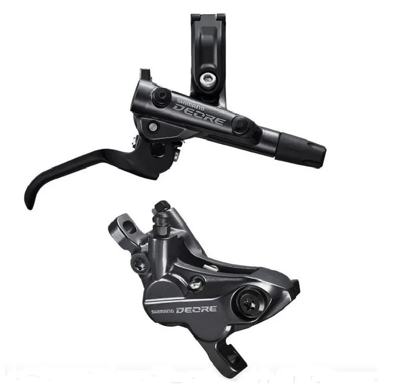 Ultima șansă FRANA PE DISC SET ASAMBLAT SHIMANO J-KIT DEORE BL-M6100(R) BR-M6120(R) FARA ADAPTOR PLACUTE METAL FARA ARIPIOARE DE RACIRE FURTUN SM-BH90-SS 1700MM INCLUDE OLIVA & INSERTIE CONECTARE AMBALAT IND.