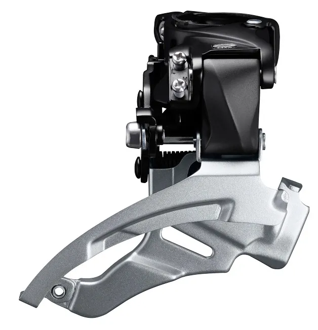 Preferatul clienților SCHIMBATOR FATA SHIMANO ALTUS FD-M2000 TRIPLU PT. 9 VIT. PE SPATE DOWN SWING TRAGERE DUBLA COLIER 34.9MM (INCL. ADAPTOR 31.8MM & 28.6MM) PT. PINION MARE 40T UNGHI CS 63-66 CHAINLINE 50MM AMBALAT IND.