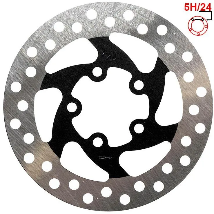 Cel mai vândut FIVESTARS Disc frana 120mm 5 gauri Negru
