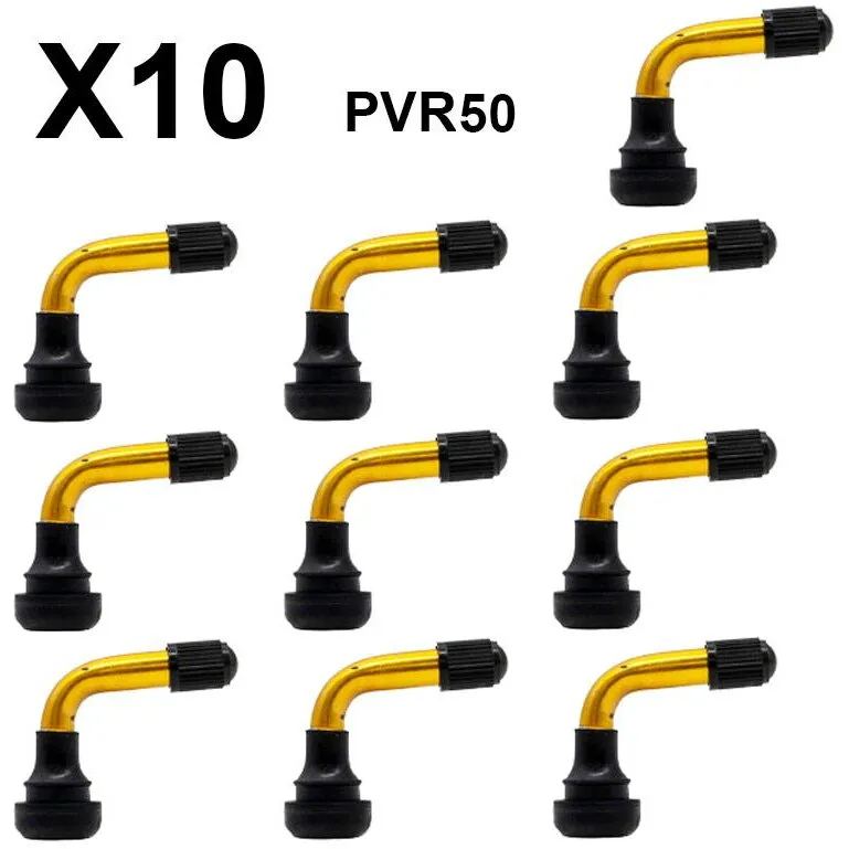 Promoție FIVESTARS Valva tubeless curbata 90 grade pentru trotineta electrica 50mm - set 10 bucati
