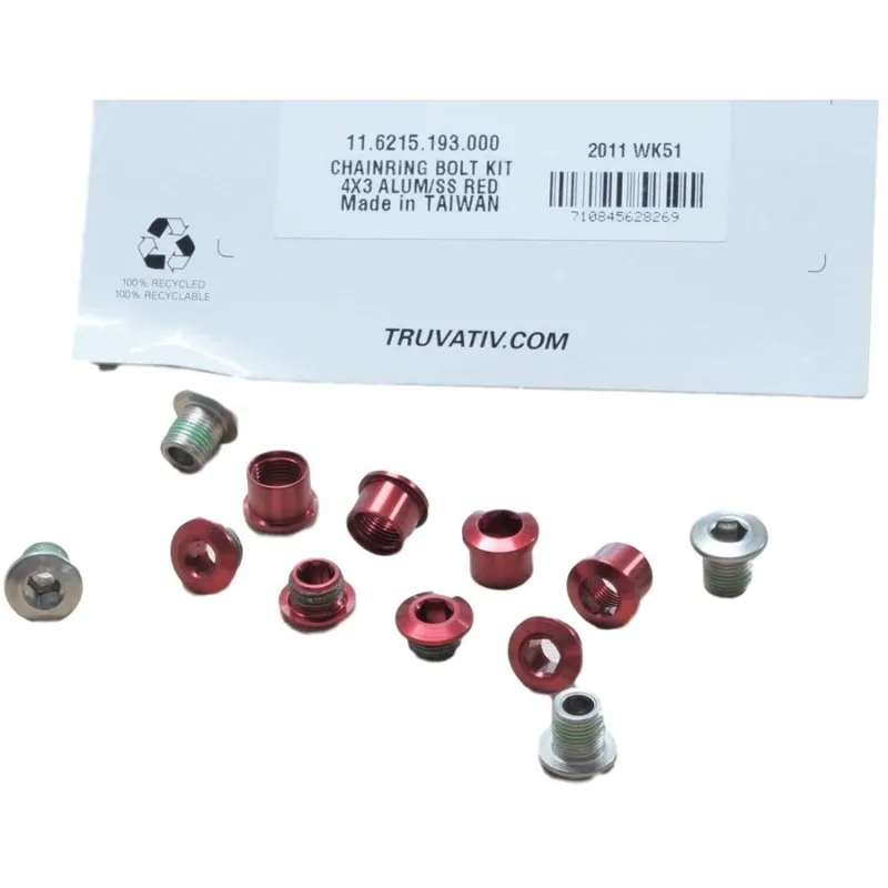 Service Sram Chain Ring Bolt Kit Ss - Red Reducere specială