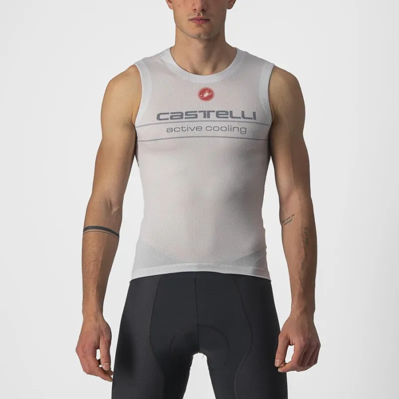 Bluza de corp fara maneci Castelli Active Cooling SL, pentru barbati, gri argintiu, XL Livrare expres