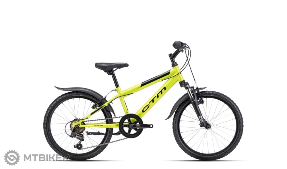 Retur gratuit Bicicletă copii CTM SCOOBY 2.0 20, verde lime mat/negru