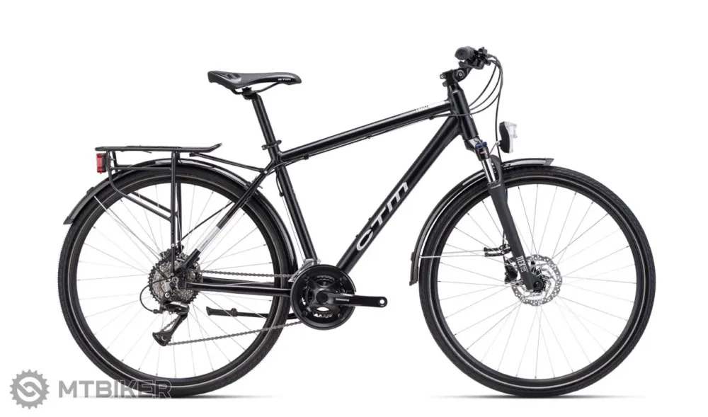 Ofertă exclusivă Bicicletă CTM TRANZ Treking 28, mat negru/lucios argintiu - L (19")