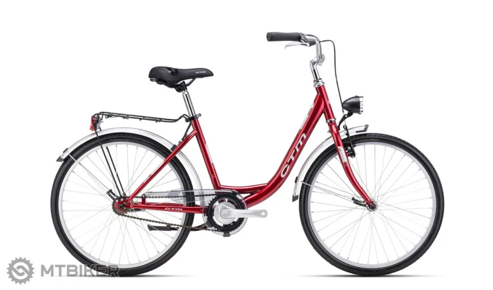 Cumpărături sigure Bicicletă de damă CTM SANDRA 24, roșu - 16"