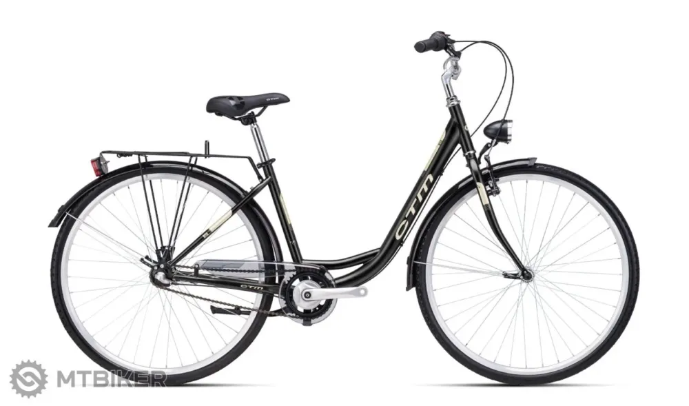 Transport gratuit Bicicletă damă CTM RITA 1.0 28, negru mat/auriu deschis - 17"