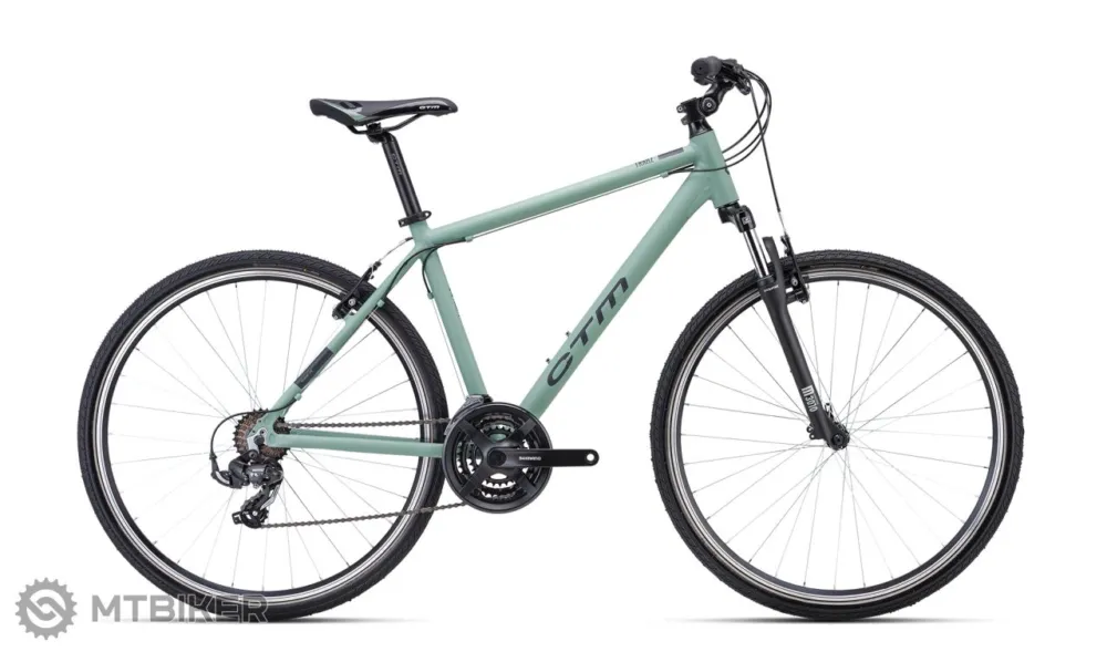 Bicicletă CTM TRANZ 1.0 28, verde-gri mat - L (19") Livrare gratuită
