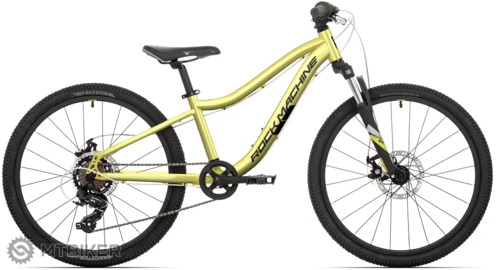 Chilipir bicicletă pentru copii Rock Machine Storm 24 MD, sulfur yellow