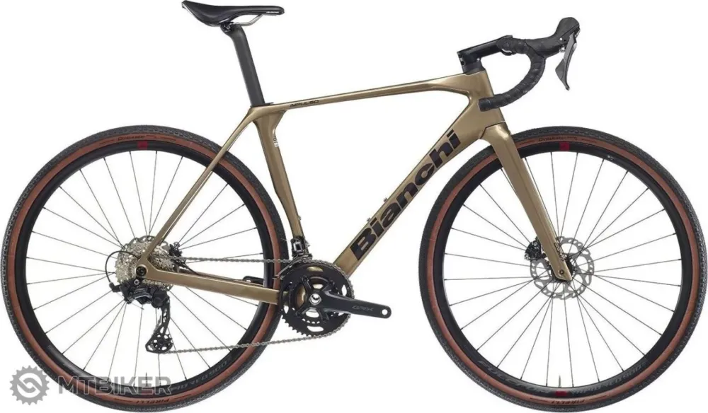Bicicletă Bianchi Impulso Comp GRX 610 28, auriu/negru - M Ofertă de sezon