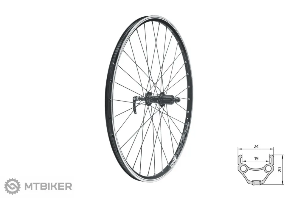 Reduceri Roată spițată spate Kellys KLS DRAFT V brake R 26", QR 10x135 mm