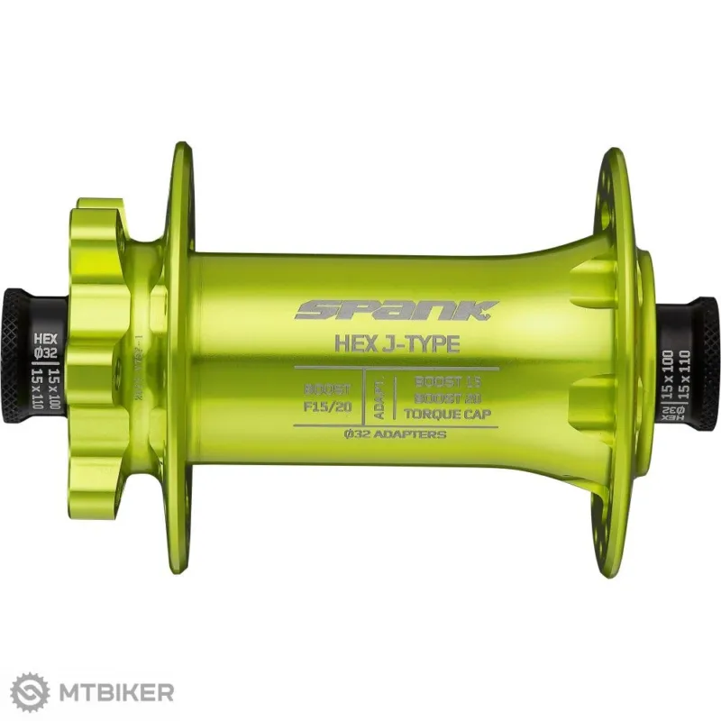 Butuc față SPANK HEX J-TYPE Boost F15/20, 32 găuri, verde Mai ieftin