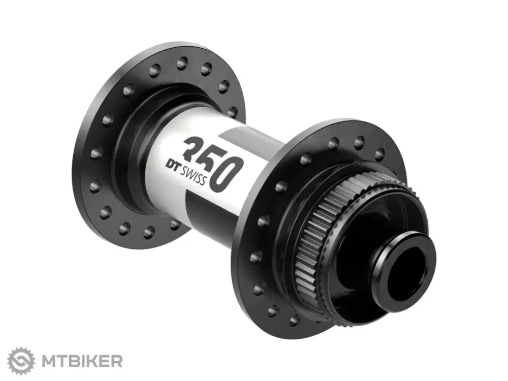 Butuc față DT Swiss 350, CenterLock, 12x100 mm - 28 găuri Plată sigură