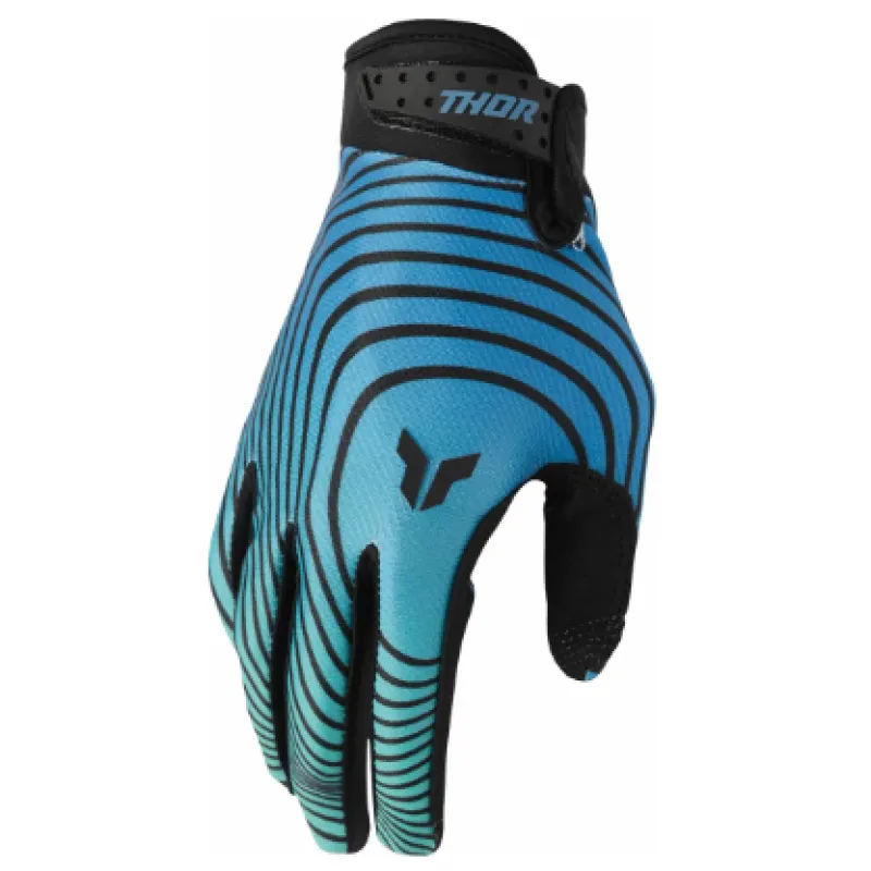 Comandă acum Mănuși motocross THOR LAUNCHMODE IDENTITY TEAL/BLACK - Mărime: XXL