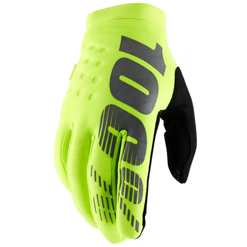 Preț mic Manusi motocross 100% BRISKER FLUO YELLOW - Mărime: S