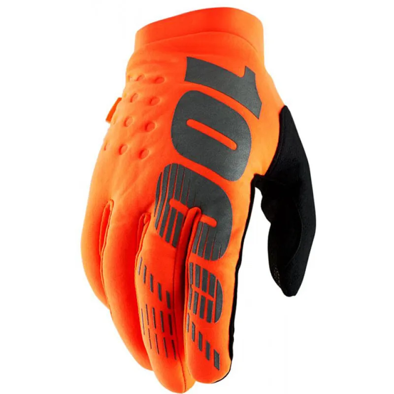 Livrare gratuită Manusi motocross 100% BRISKER ORANGE/BLACK - Mărime: S
