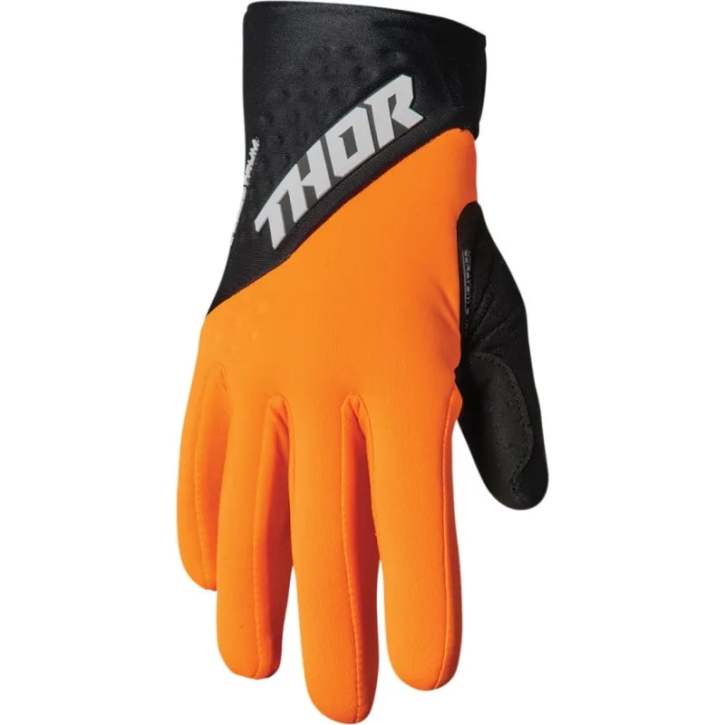 Manusi motocross de iarna Thor spectrum, Portocaliu/Negru - Mărime: XXL Plată securizată