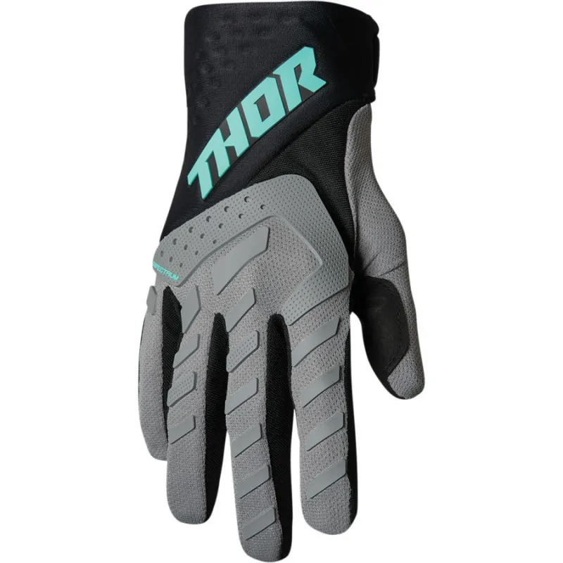 Manusi motocross Thor spectrum, Negru/Gri/Albastru - Mărime: M Reducere