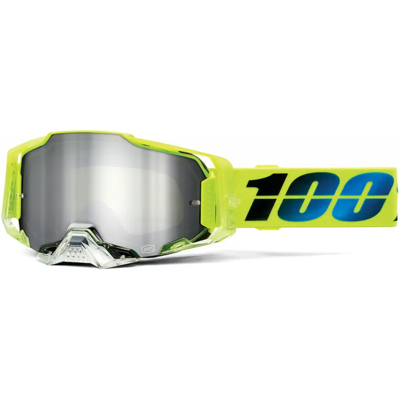 Comandă acum Ochelari motocross 100% ARMEGA koropi mirror, Galben/Argint