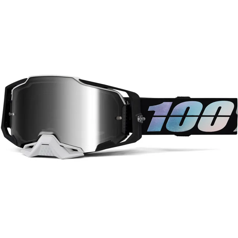 Cel mai bun preț Ochelari motocross 100% ARMEGA krisp mirror, Negru/Argint