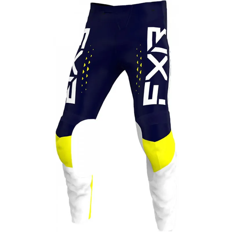 Reduceri Pantaloni motocross FXR CLUTCH PRO MX22 MIDNIGHT/WHITE/YELLOW - 36