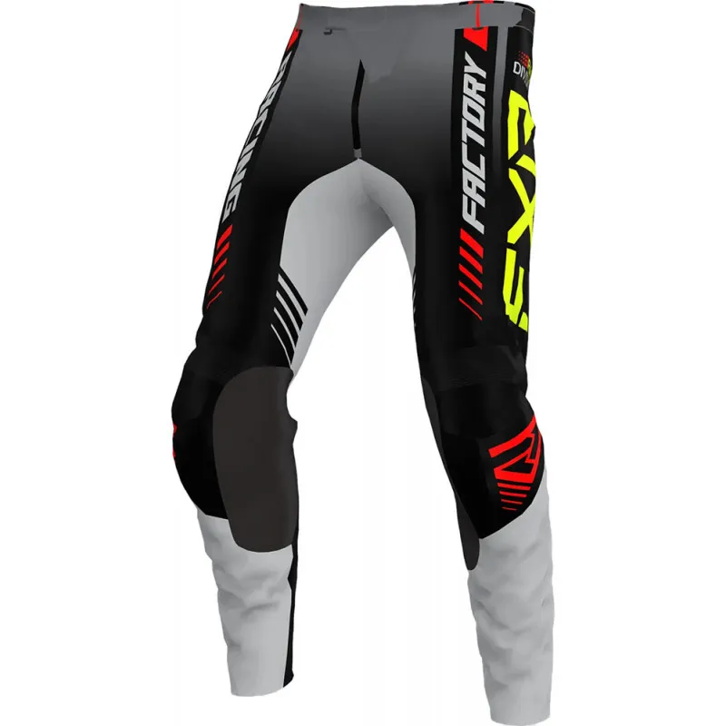 Pantaloni motocross FXR clutch pro MX23, Gri/Negru/Rosu - 30 Plată securizată