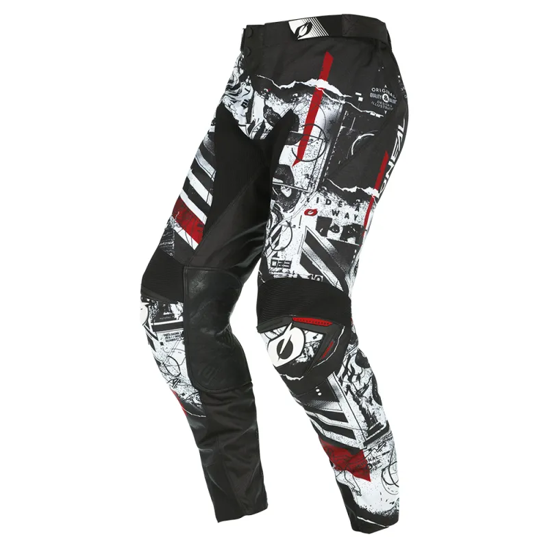 Bestseller Pantaloni motocross O'NEAL MAYHEM SCARZ V.22 BLACK/WHITE/RED - 40