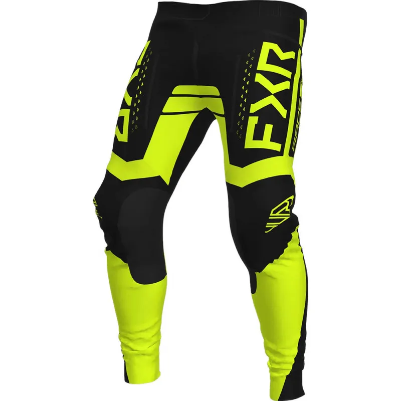 Plată securizată Pantaloni motocross FXR contender MX23, Negru/Galben - 40