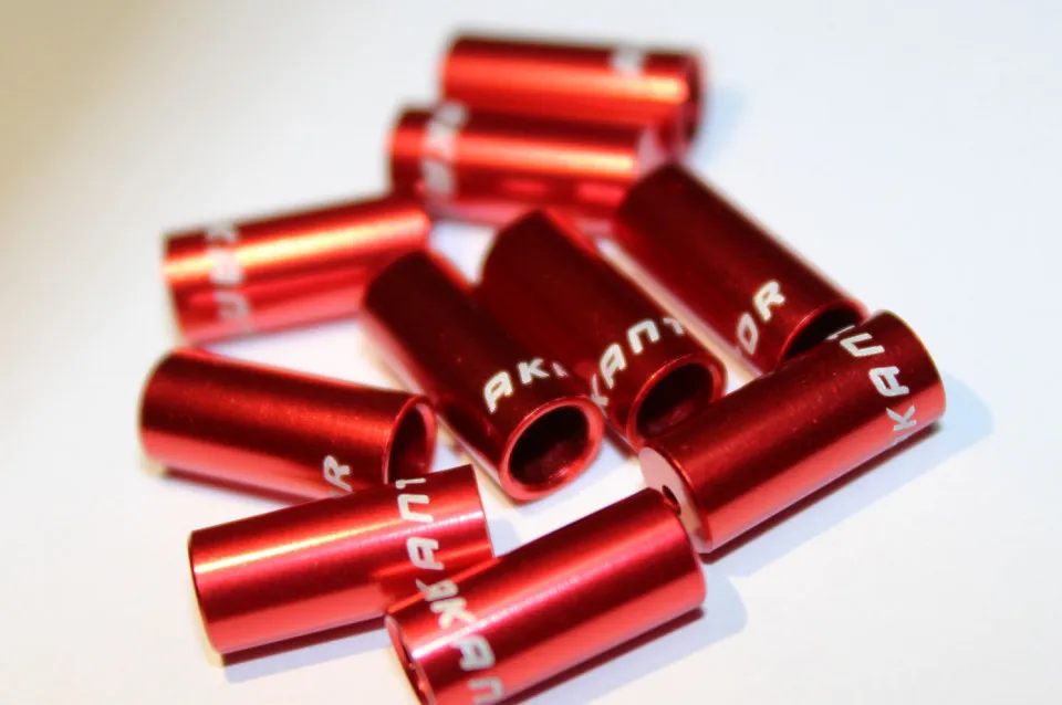 Capat camasa frana aluminiu 5mm - set 10buc. rosu Reducere
