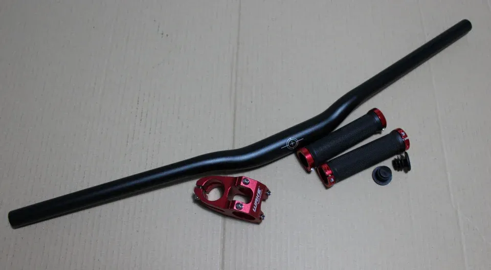 Lichidare de stoc Wake + Katana combo ghidon 725mm + pipa + manson - Rosu