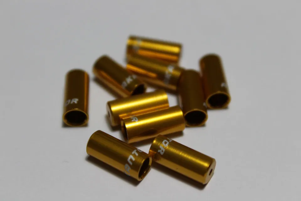 Capat camasa frana aluminiu 5mm - set 10buc. auriu Preț redus