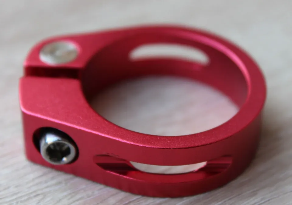 Chilipir Colier aluminiu cu surub 34.9mm - Rosu
