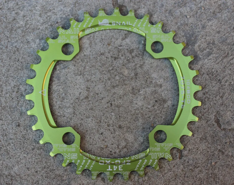 Snail Narrow Wide CNC Ultralight 34T 104bcd - Verde Plată sigură