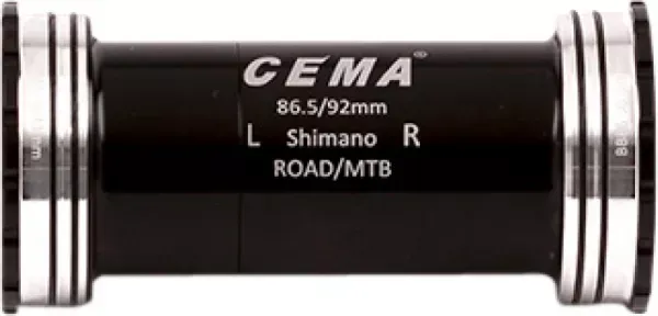 BUTUC PEDALIER CEMA BB86 - BB92 INTERLOCK SHIMANO, RULMENT CERAMIC, 24MM, BLACK Ieftin