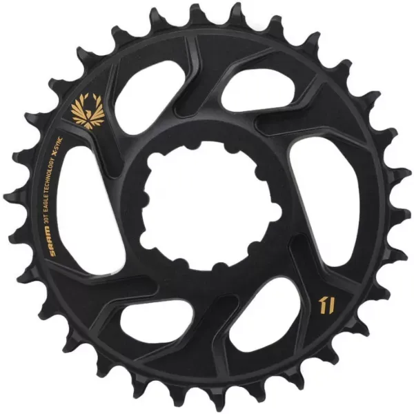 FOAIE ANGRENAJ SRAM X-SYNC 2 EAGLE DIRECT MOUNT BLACK-GOLD 30T, 6MM OFFSET Cel mai vândut