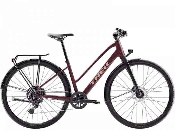 Bicicleta electrica Trek FX MS Sport EQ Cobra Blood / Sedona Red Splatt e r XL Ieftin