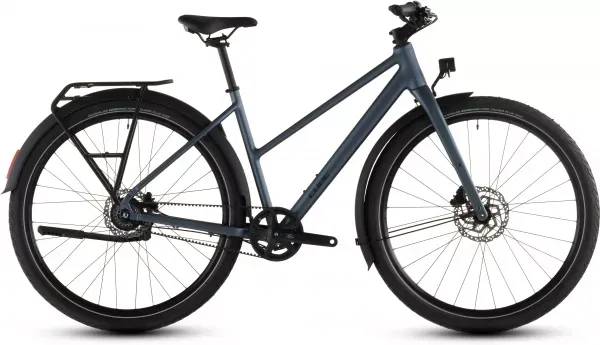 BICICLETA CUBE EDITOR PRO FE TRAPEZE MINERALBLUE CHROME 2026 54 cm Plată sigură