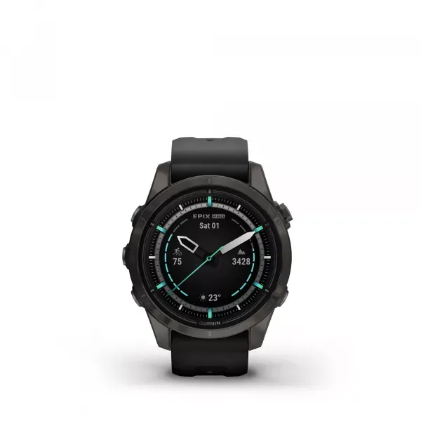 CEAS GARMIN EPIX PRO (G2) 42MM SAPPHIRE TITAN DLC CARBON GREY / NEGRU Super ofertă